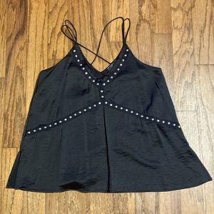 Super cute Vici Small studded black tank